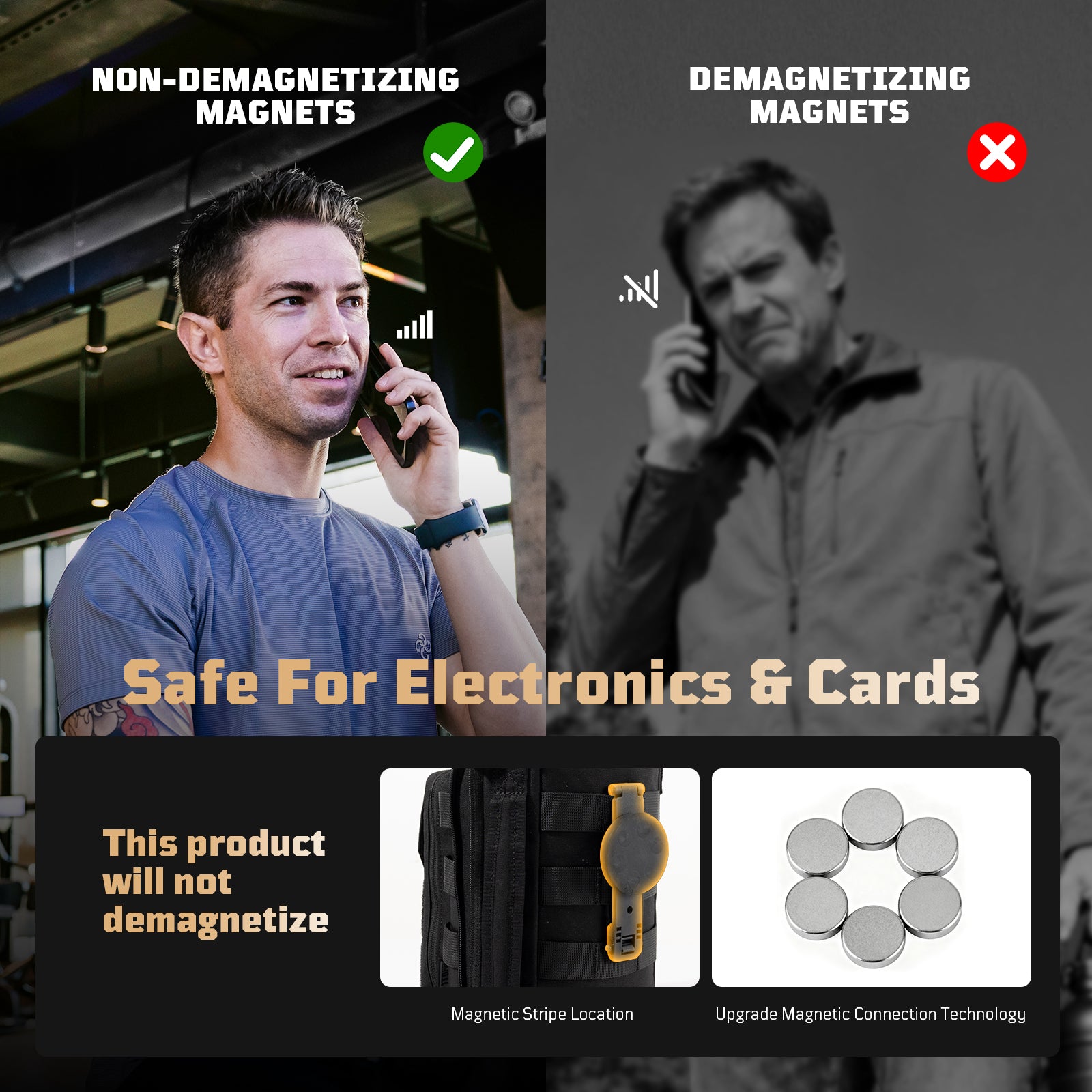 64oz Expandable Water Bottle Bag 丨 with Phone Pockets&Detachable Magnetic Clip